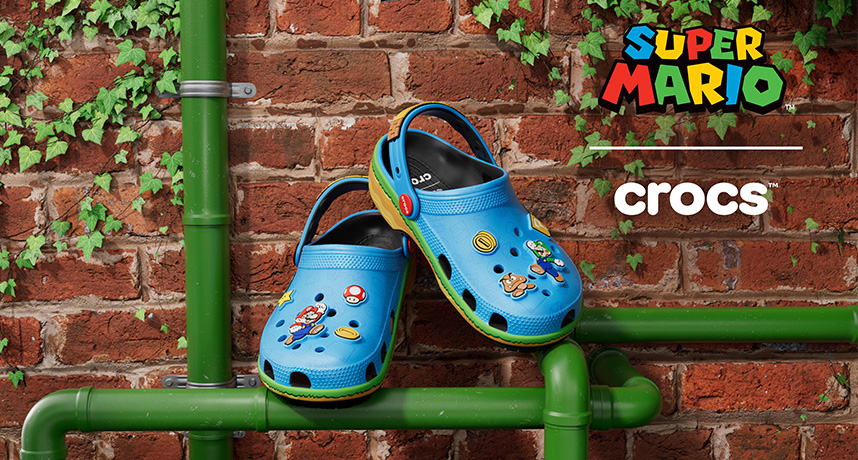 翹鬍子水管工終於跳上洞洞鞋！Crocs 聯手任天堂推出超級瑪利歐合作系列鞋款